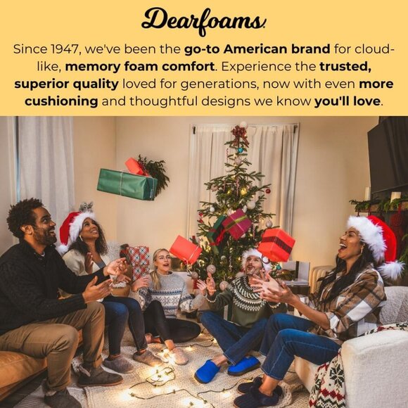 Women's Chenille Knit Closed Toe Scuff Slippers Memory Foam Comfort - Picture 4 of 7